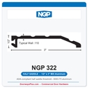 NGP 322 Half Saddle Threshold 3" x 1/2" | ADA Fire Rated Mill Aluminum | National Guard