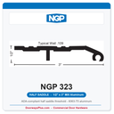 NGP 323 Half Saddle Threshold 3" x 1/2" | ADA Fire Rated Mill Aluminum | National Guard Products