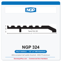 NGP 324 Half Saddle Threshold 4" x 1/2" | ADA Fire Rated Mill Aluminum