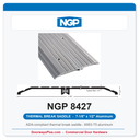 NGP 8427 Thermal Break Saddle Threshold 7-1/8" x 1/2" | National Guard Products
