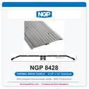 NGP 8428 Thermal Break Saddle Threshold 8-1/8" x 1/2" | National Guard Products
