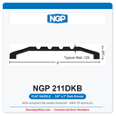 NGP 211DKB Flat Saddle Threshold 3" x 3/8" Dark Bronze | ADA | Fire Rated | National Guard