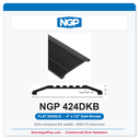 NGP 424DKB Flat Saddle Threshold 4" x 1/2" Dark Bronze | ADA Fire Rated | National Guard