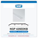 NGP 425EDKB Flat Saddle Threshold 5" x 1/2" Dark Bronze | ADA | Fire Rated | National Guard