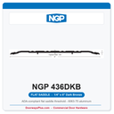 NGP 436DKB Flat Saddle Threshold 6" x 1/4" Dark Bronze | ADA & Fire Rated | National Guard