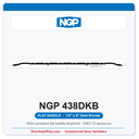 NGP 438DKB Flat Saddle Threshold 8" x 1/4" Dark Bronze | National Guard Products