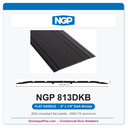 NGP 813DKB Flat Saddle Threshold 8" x 1/4" Dark Bronze | National Guard | ADA & Fire Rated