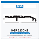 NGP 323DKB Half Saddle Threshold 3" x 1/2" Dark Bronze | National Guard Products