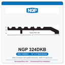 NGP 324DKB Half Saddle Threshold 4" x 1/2" Dark Bronze | National Guard Products