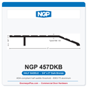 NGP 457DKB Half Saddle Threshold 5" x 3/4" Dark Bronze | National Guard Products