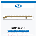 NGP 325BR Half Saddle Threshold 5" x 1/2" Architectural Bronze | National Guard Products