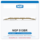 NGP 513BR Flat Saddle Threshold 5" x 1/4" | Architectural Bronze | ADA | Fire Rated