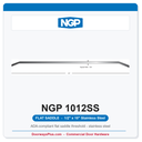 NGP 1012SS Flat Saddle Threshold 10" x 1/2" Stainless Steel | National Guard | ADA & Fire Rated