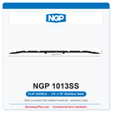 NGP 1013SS Flat Saddle Threshold 10" x 1/4" Stainless Steel | ADA, Fire Rated | National Guard