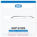 NGP 612SS Flat Saddle Threshold 6" x 1/2" Stainless Steel | National Guard Products