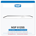 NGP 812SS Flat Saddle Threshold 8" x 1/2" Stainless Steel | National Guard Products