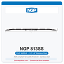 NGP 813SS Flat Saddle Threshold 8" x 1/4" Stainless Steel | National Guard Products