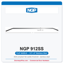 NGP 912SS Flat Saddle Threshold 9" x 1/2" Stainless Steel | National Guard Products
