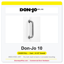 Don-Jo 10 Cast Door Pull | ANSI J401 | 6-1/2" | 7 Mounting Methods