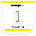 Don-Jo 14 3/4" Round Bar Door Pull | 5-1/2" CTC