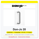 Don-Jo 20 1" Round Bar Door Pull | 10" CTC