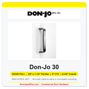 Don-Jo 30 3/8" x 1-1/4" Flat Bar Door Pull | 6" CTC