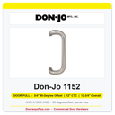 Don-Jo 1152 3/4" 90-Degree Offset Door Pull | 12" CTC