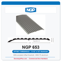 NGP 653 Offset Threshold 5-1/2" x 1/2" | ADA Fire-Rated Aluminum | National Guard