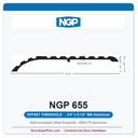 NGP 655 Offset Threshold 5-1/2" x 3/4" | ADA Fire-Rated Aluminum | National Guard