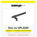 Don-Jo OPL5200 Flat-End Offset Ladder Pull with Collar | 1-1/4" Stainless | 36" CTC x 48" Overall