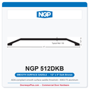 NGP 512DKB Smooth Surface Saddle Threshold 5" x 1/2" Dark Bronze | National Guard Products