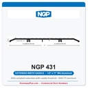 NGP 431 Extended-Width Saddle Threshold 11" x 1/2" | National Guard | ADA & Fire Rated