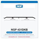 NGP 431DKB Extended-Width Saddle Threshold 11" x 1/2" Dark Bronze | National Guard Products
