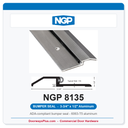 NGP 8135 Bumper Seal Threshold 3-3/4" x 1/2" Aluminum | National Guard
