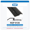 NGP 8135 Bumper Seal Threshold 3-3/4" x 1/2" Dark Bronze | National Guard
