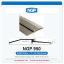NGP 950 Bumper Seal Threshold 5" x 1/2" Dark Bronze | National Guard