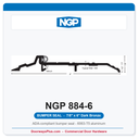 NGP 884-6 Bumper Seal Threshold 6" x 7/8" Dark Bronze | National Guard