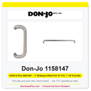 Don-Jo 1158147 Offset Push & Pull Bar Set | 1" 90-Degree Offset Pull 12" CTC + 147 Push Bar