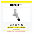 Don-Jo 1490 Cast Brass Wall Stop | 3" H × 3-3/4" L | Finish 626