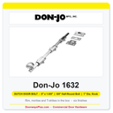 Don-Jo 1632 Dutch Door Bolt | 8" x 1-5/8", 5/8" Half-Round Bolt, 1" Dia. Knob | Solid Brass