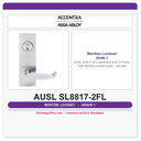 Accentra AUSL SL8817-2FL Apartment, Exit Or Public Toilet Mortise Lockset – Grade 1 Security