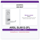 Accentra ARSL SL8812-2FL Classroom Security Mortise Lockset – Grade 1 Security