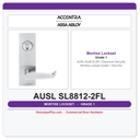 Accentra AUSL SL8812-2FL Classroom Security Mortise Lockset – Grade 1 Security