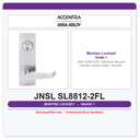 Accentra JNSL SL8812-2FL Classroom Security Mortise Lockset – Grade 1 Security