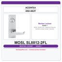 Accentra MOSL SL8812-2FL Classroom Security Mortise Lockset – Grade 1 Security