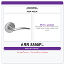 Accentra ARR 8890FL Fail Safe Electrified Mortise Lockset – Single Cylinder, Outside Lever Locked