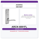 Accentra ARCN 8891FL Fail Secure Electrified Mortise Lockset – Single Cylinder, Outside Lever Locked