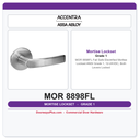 Accentra MOR 8898FL Fail Safe Electrified Mortise Lockset – ANSI Grade 1, 12-24VDC, Both Levers Locked