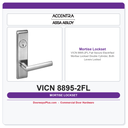 Accentra VICN 8895-2FL Fail Secure Electrified Mortise Lockset – Double Cylinder, Both Levers Locked