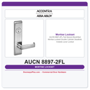 Accentra AUCN 8897-2FL Fail Secure Electrified Mortise Lockset – Double Cylinder Deadbolt, Outside Lever Locked